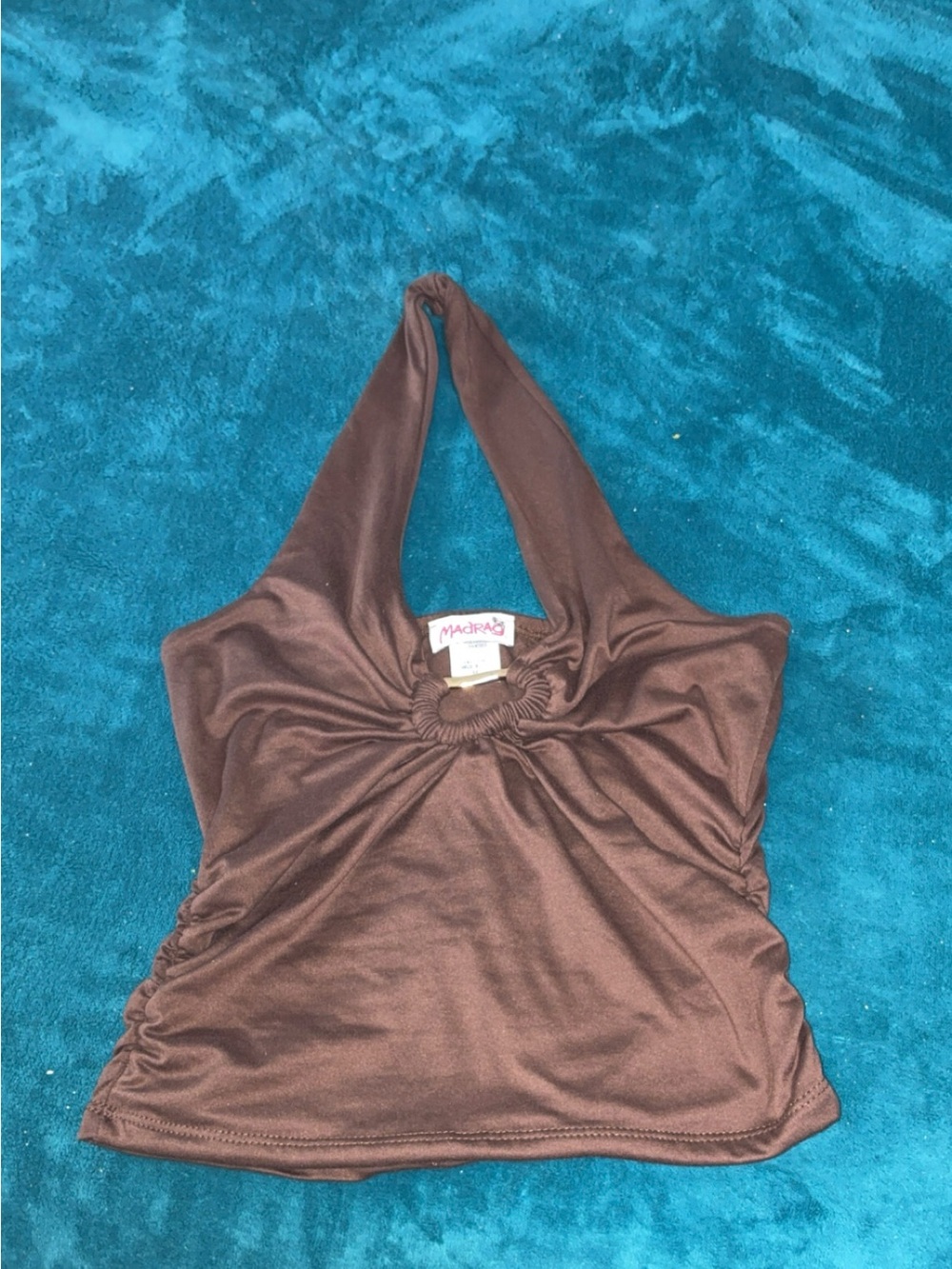 Madrag Brown Halter Top Medium Women’s